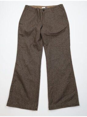 Vtg Y2K Gap Womens 8 Babydoll Wool Blend Metallic Herringbone Wide Leg Pants